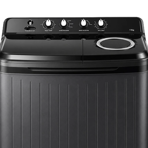 Technician installing washing machine for domestic used